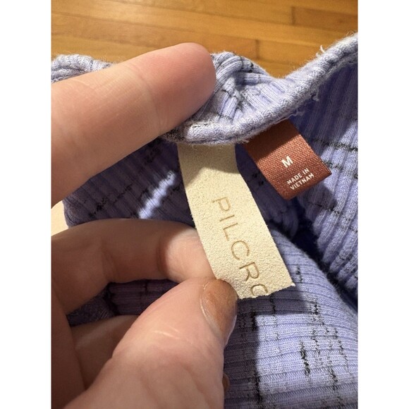 Anthropologie Pilcro Size M Henley Halter Top Purple - Picture 4 of 6